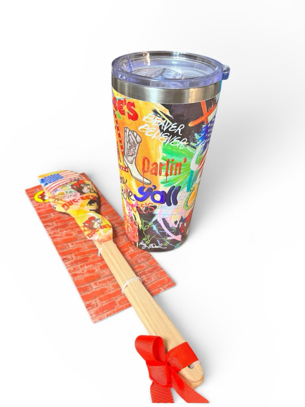 🎉 Buc-ee’s Graffiti Tumbler & Spatula Gift Set